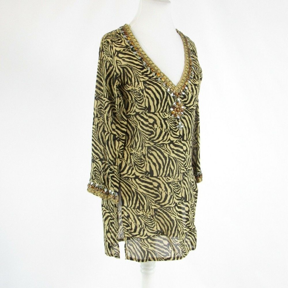 Barbara Gerwit Black Beige Blouse S View 3